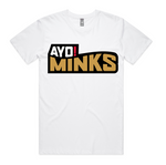 Minks Logo White Tee